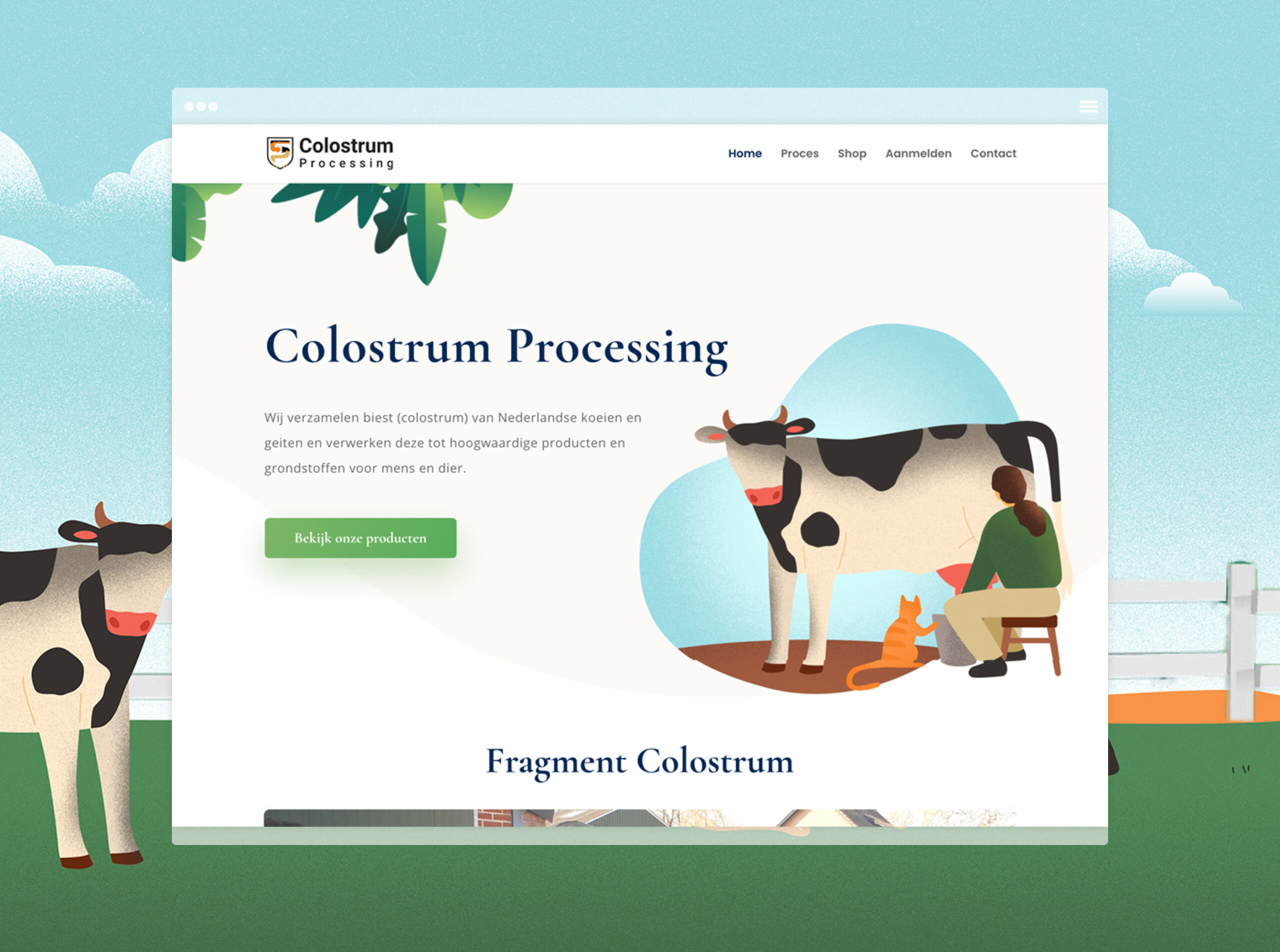 Sanne Peters Colostrum Processing Website